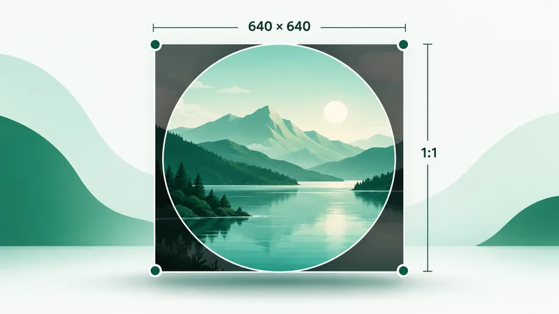 640 by 640 square WhatsApp profile picture with a circular crop overlay